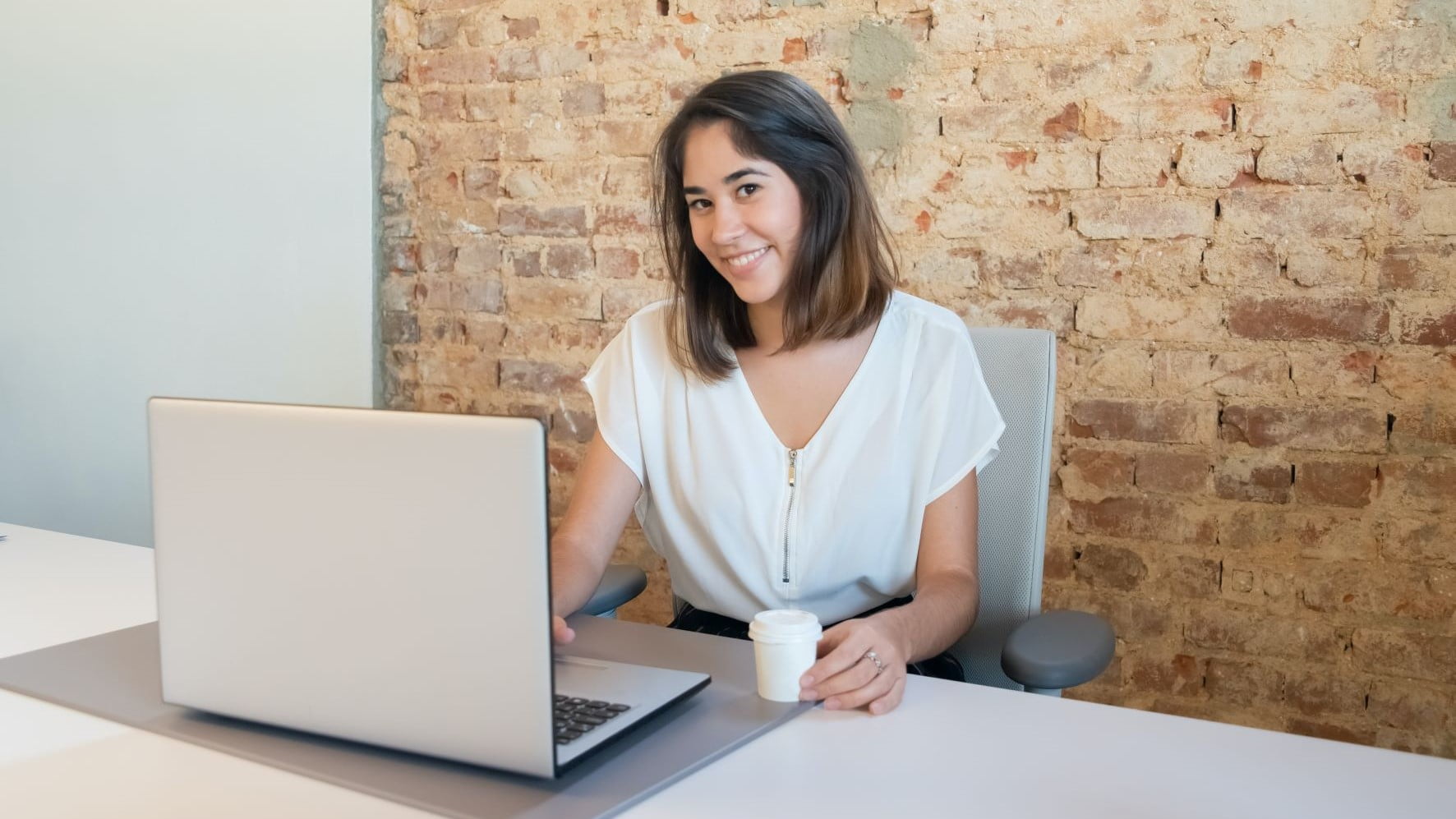 graphic designer drinking coffee