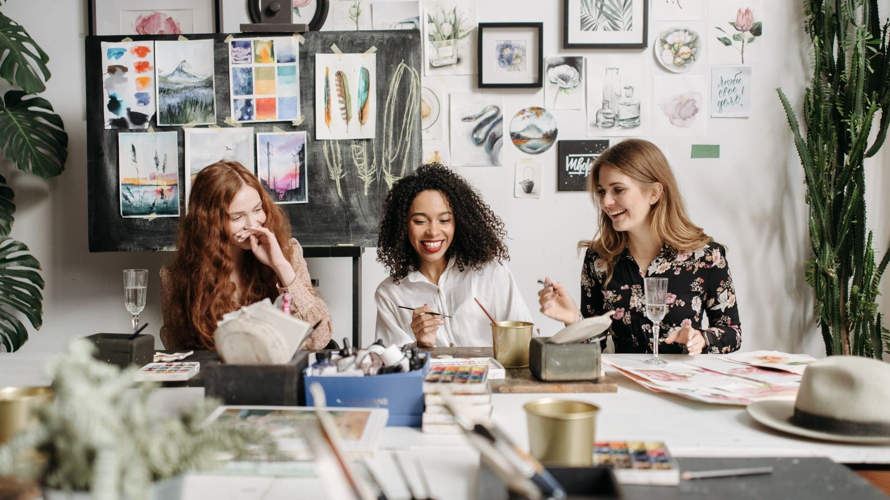 women in a graphic design agency