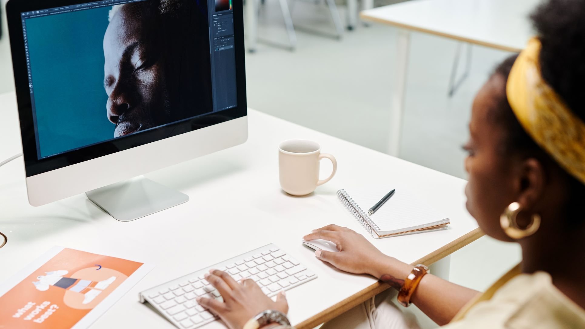 graphic designer working on the computer