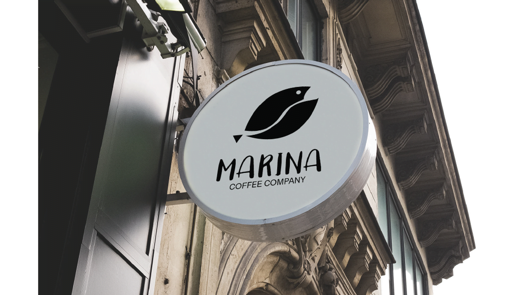 coffee logo using a mockup