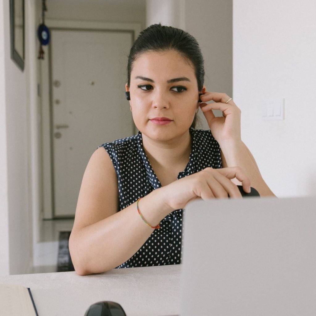 successful freelance designer on a call