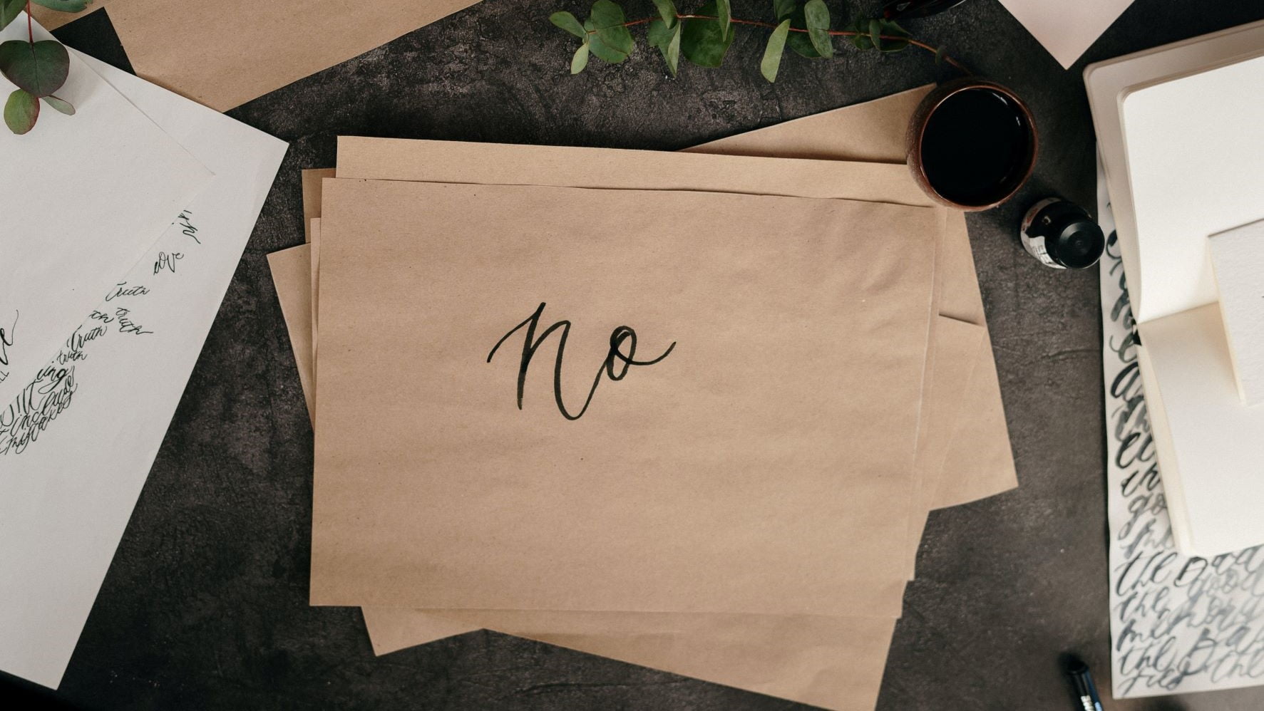 the word no written on paper