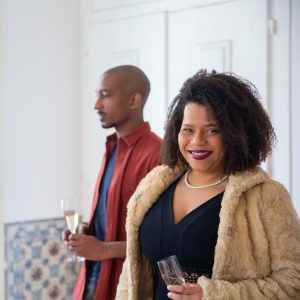 two freelance graphic designers networking