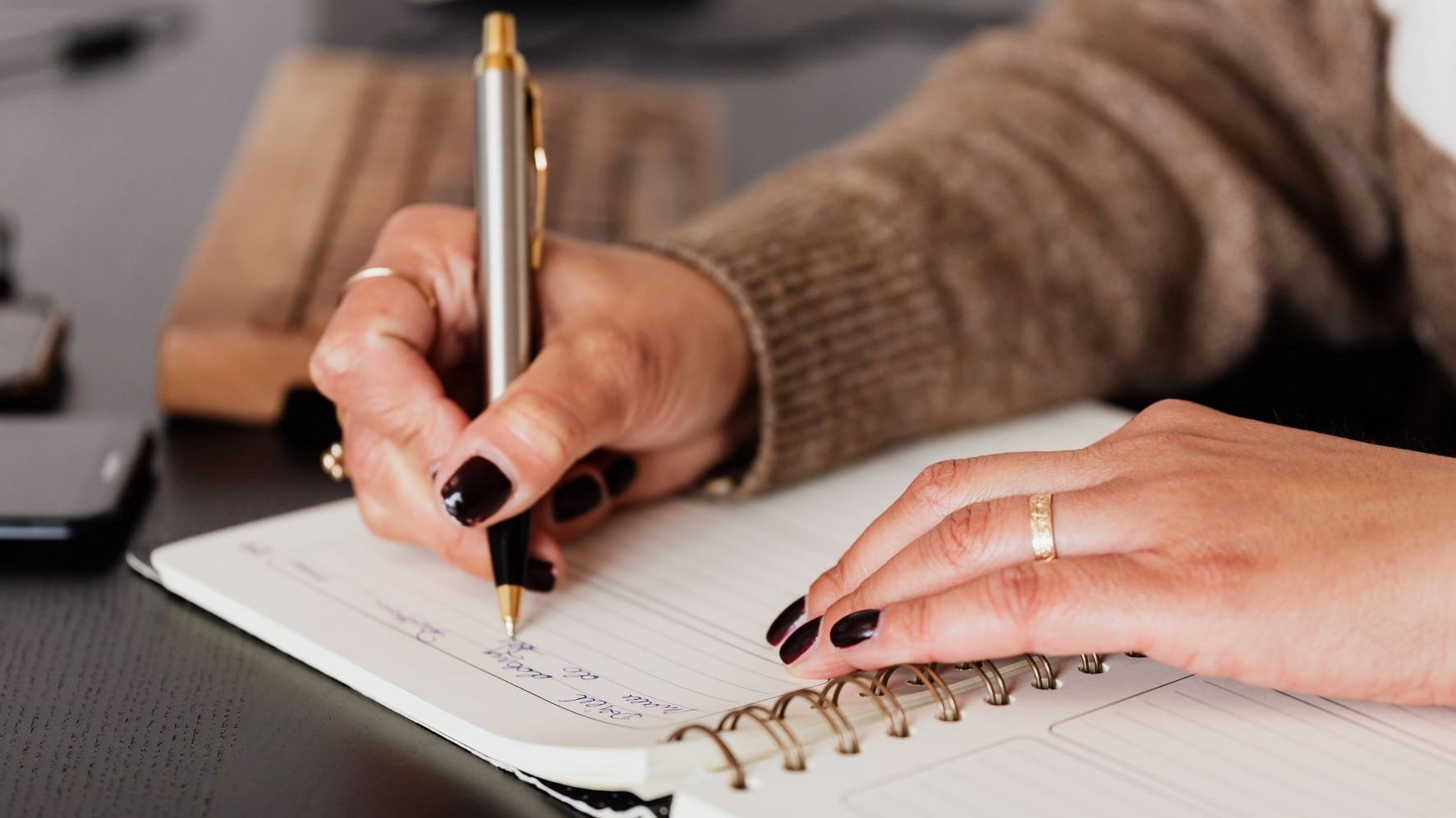 woman making a design proposal