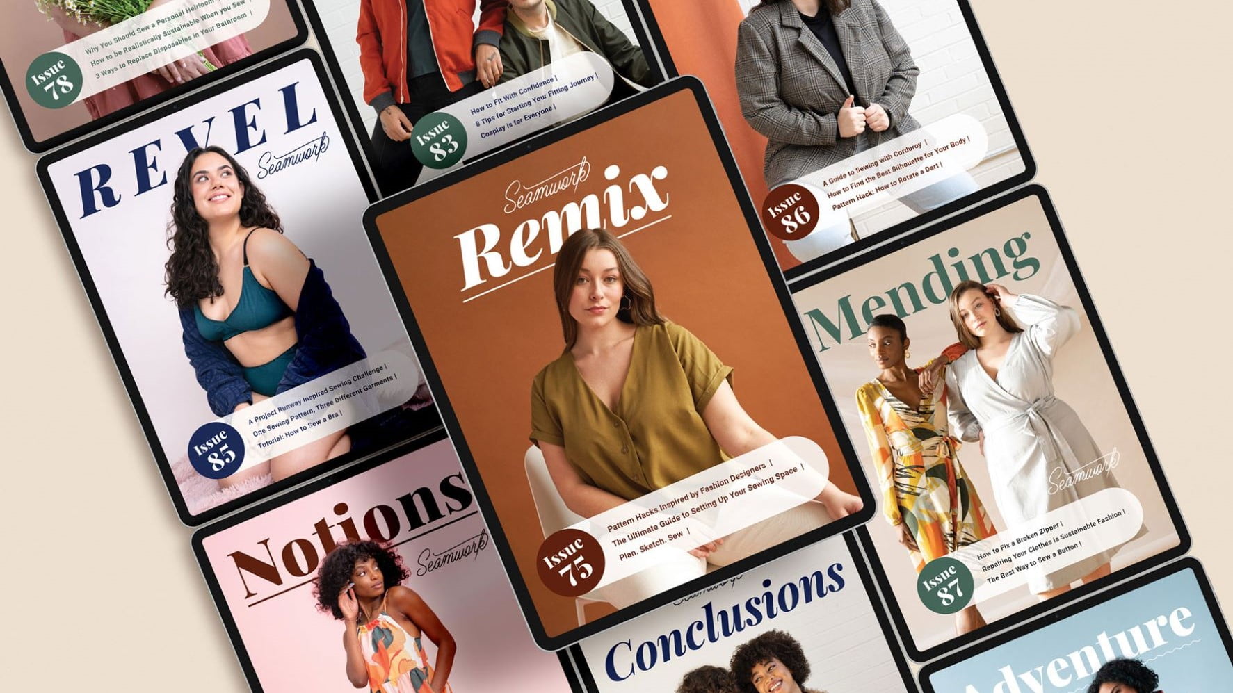 seamwork magazine layout design by farrah dodson