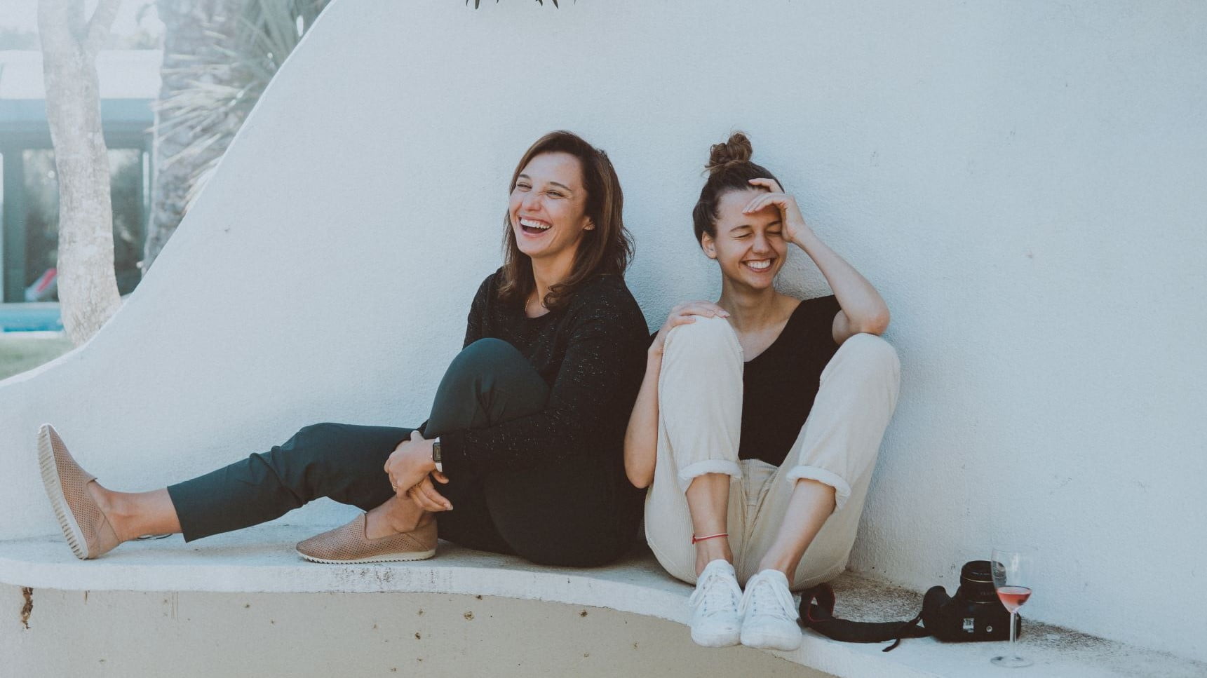 two web designers hanging out