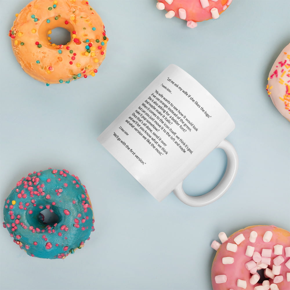 Let me ask my wife - White glossy mug - Image 2