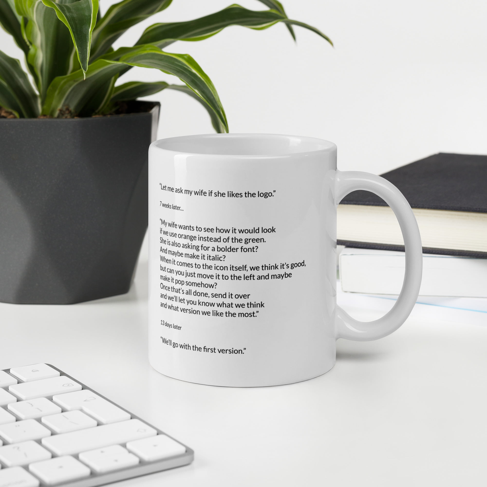 Let me ask my wife - White glossy mug - Image 6