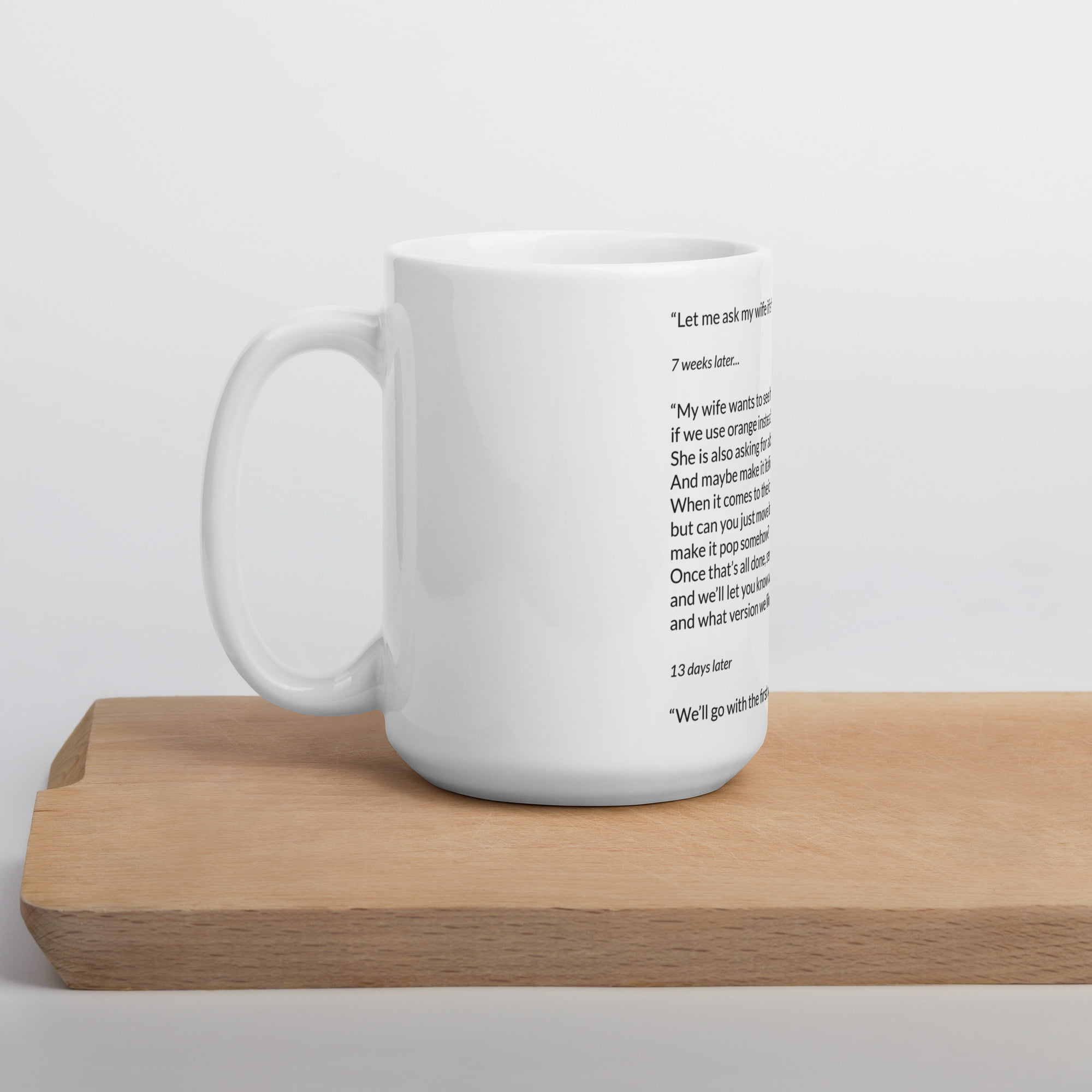 Let me ask my wife - White glossy mug - Image 8